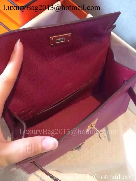 Hermes Kelly 22cm Tote Bag Original Leather KL22 Rose