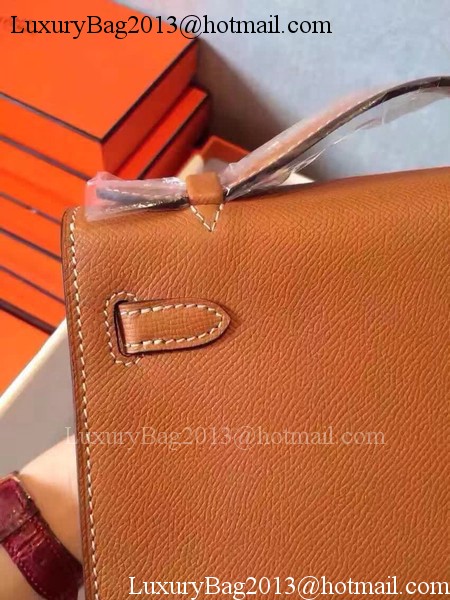 Hermes Kelly 22cm Tote Bag Original Leather KL22 Wheat