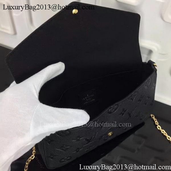 Louis Vuitton Monogram Empreinte POCHETTE FELICIE M64065 Black