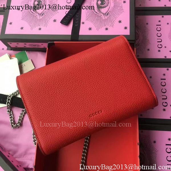 Gucci Dionysus Leather mini Chain Bag 401231 Red