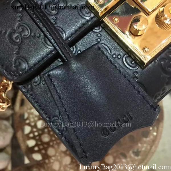 Gucci Padlock Gucci Signature Mini Shoulder Bag 409487 Black