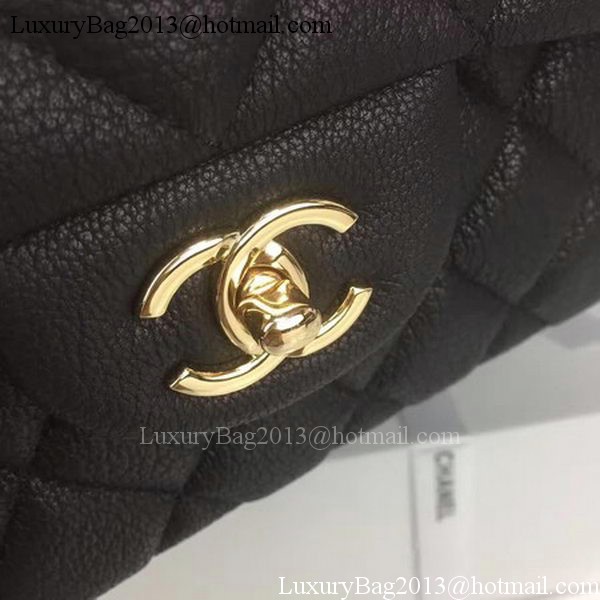 Chanel Classic Top Flap Bag Original Deerskin Leather CHA5212 Black