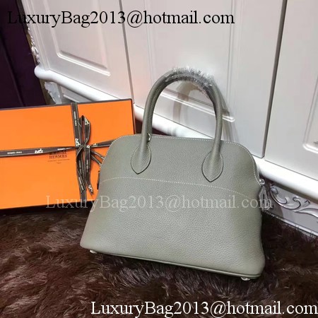 Hermes Bolide 31CM Calfskin Leather Tote Bag B3302 Grey