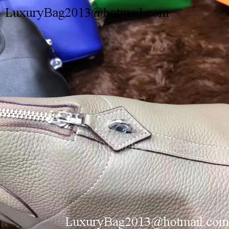 Hermes Bolide 31CM Calfskin Leather Tote Bag B3302 Grey