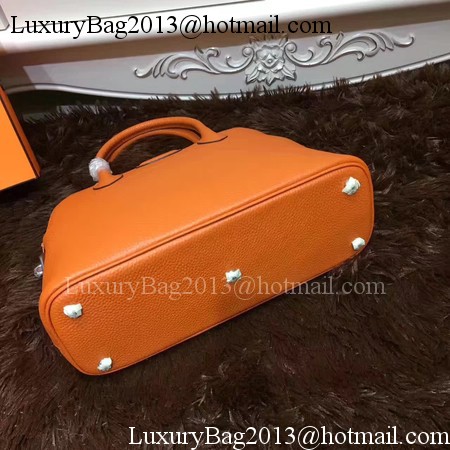 Hermes Bolide 31CM Calfskin Leather Tote Bag B3302 Orange