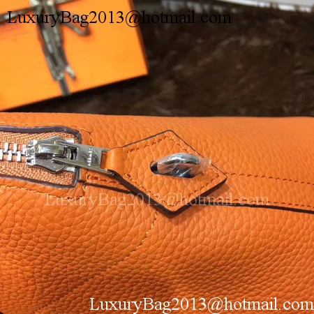 Hermes Bolide 31CM Calfskin Leather Tote Bag B3302 Orange