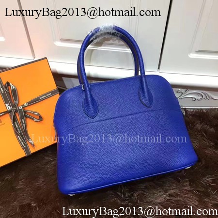 Hermes Bolide 31CM Calfskin Leather Tote Bag B3302 Royal