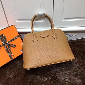 Hermes Bolide 31CM Calfskin Leather Tote Bag B3302 Wheat