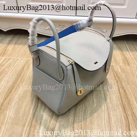 Hermes Lindy 30CM Original Leather Shoulder Bag LD30 Grey&Blue