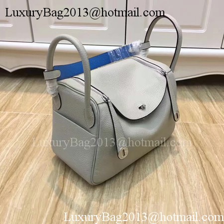 Hermes Lindy 30CM Original Leather Shoulder Bag LD30 Grey&Blue