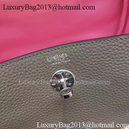 Hermes Lindy 30CM Original Leather Shoulder Bag LD30 Grey&Pink