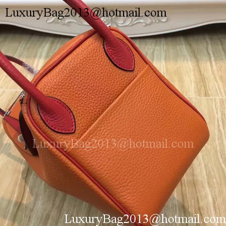 Hermes Lindy 30CM Original Leather Shoulder Bag LD30 Orange&Red