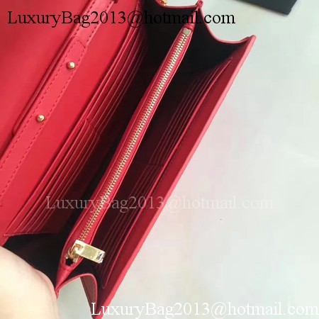 Saint Laurent mini Croco Leather Cross-body Shoulder Bag 360458 Red