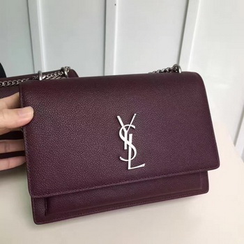 Saint Laurent mini Monogramme Cross-body Shoulder Bag 441971 Wine