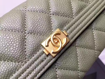 Chanel Boy Matelasse Long Wallet Cannage Pattern CHA5263 Green