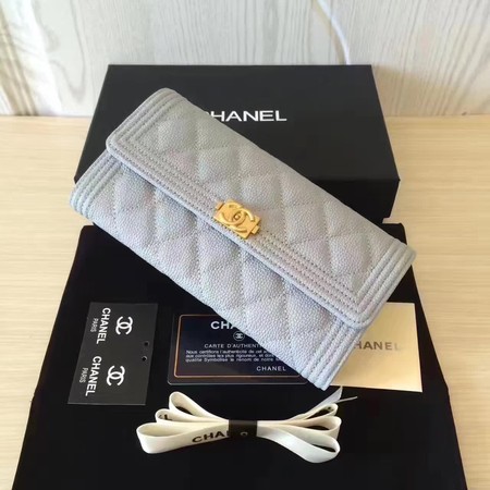 Chanel Boy Matelasse Long Wallet Cannage Pattern CHA5263 Grey