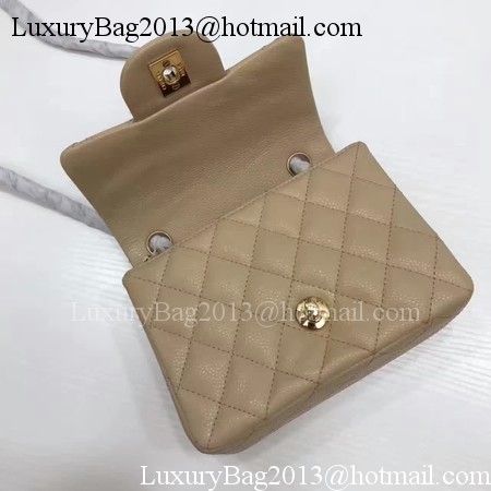 Chanel Classic MINI Flap Bag Original Cannage Pattern A1115 Apricot