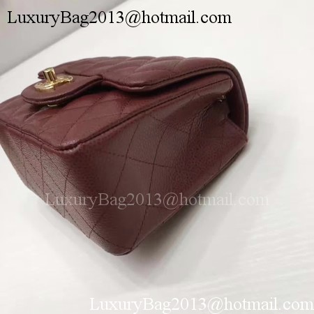 Chanel Classic MINI Flap Bag Original Cannage Pattern A1115 Wine