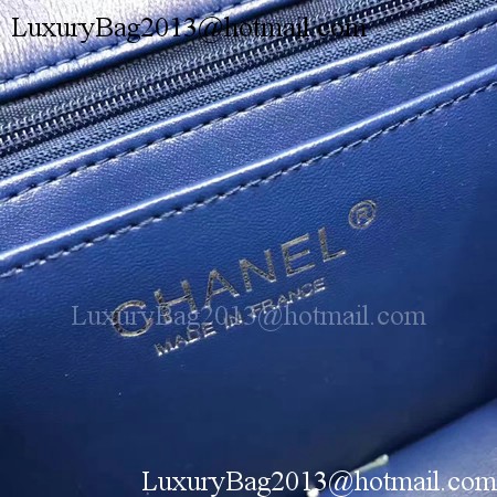 Chanel Classic MINI Flap Bag Original Sheepskin Leather A1115 Blue