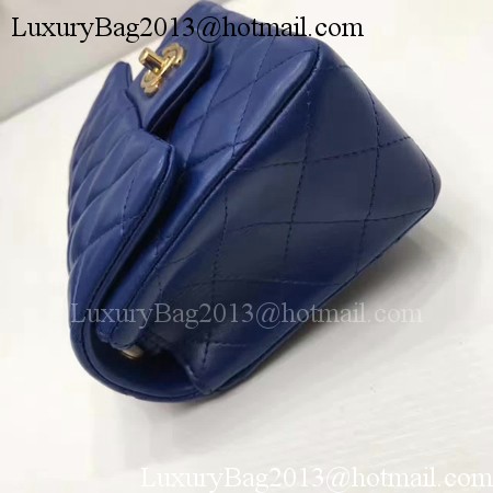 Chanel Classic MINI Flap Bag Original Sheepskin Leather A1115 Blue