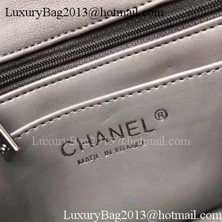 Chanel Classic MINI Flap Bag Original Sheepskin Leather A1115 Grey