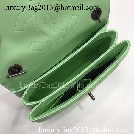 Chanel Classic Top Handle Bag Original Sheepskin Leather A92991 Green