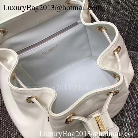 Chanel Original Leather Backpack CHA2590 White