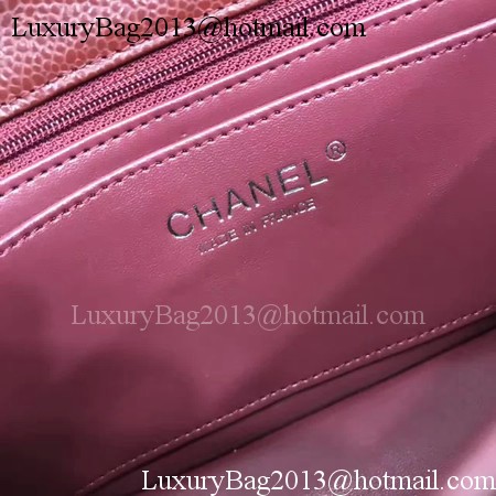 Chanel mini Classic Flap Bag Original Cannage Pattern A1116 Wine