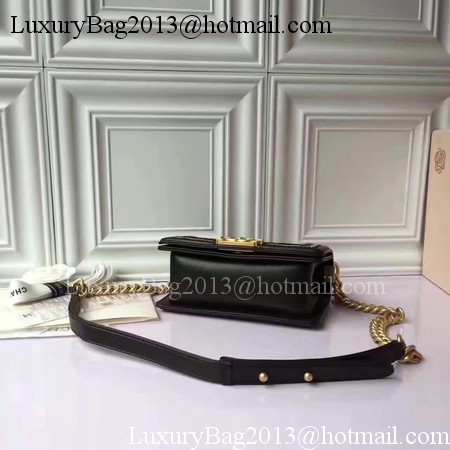 Boy Chanel Flap Shoulder Bag Sheepskin Leather A67085E Black