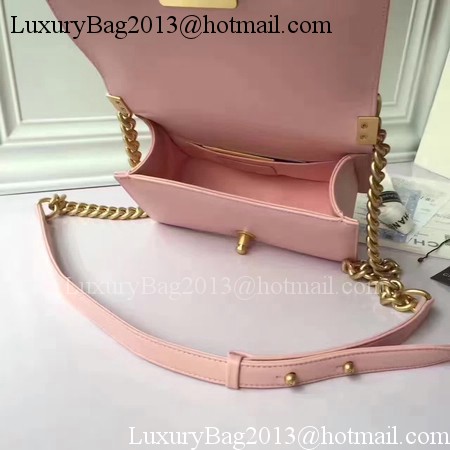 Boy Chanel Flap Shoulder Bag Sheepskin Leather A67085E Pink