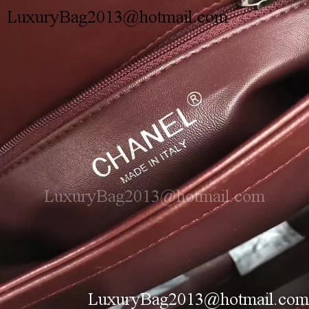 Chanel Classic Top Handle Bag Original Sheepskin Leather A92991 Wine