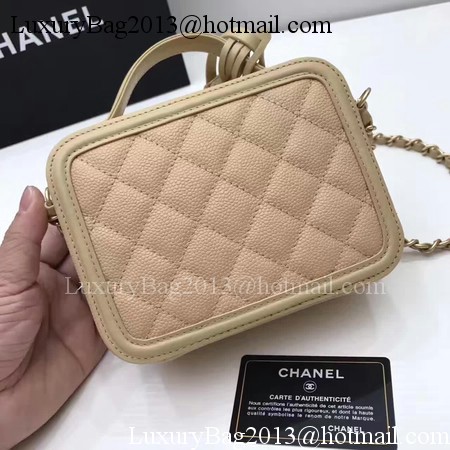 Chanel Cosmetic Bag Original Cannage Pattern A93341 Apricot