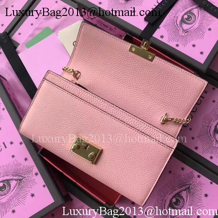 Gucci Padlock Continental Wallet Calfskin Leather 453506 Pink