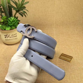 Chanel 30mm Leather Belt CH5234 Blue