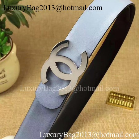 Chanel 30mm Leather Belt CH5234 Blue