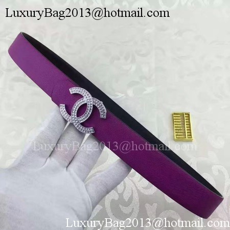 Chanel 30mm Leather Belt CH5235 Purple