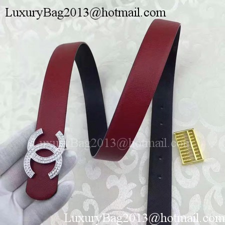 Chanel 30mm Leather Belt CH5235 Red