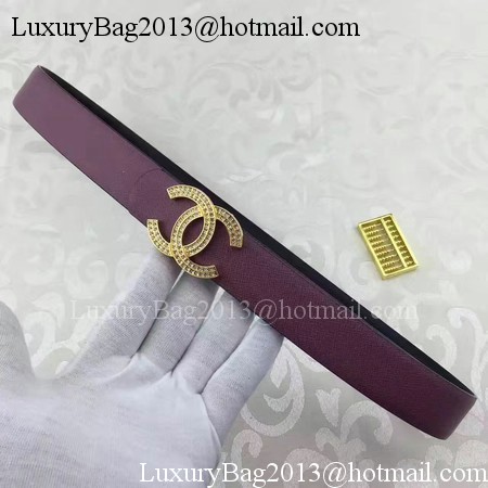 Chanel 30mm Leather Belt CH5235 Wine