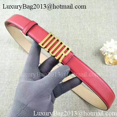 Dior 30mm Leather Belt CD2365 Red