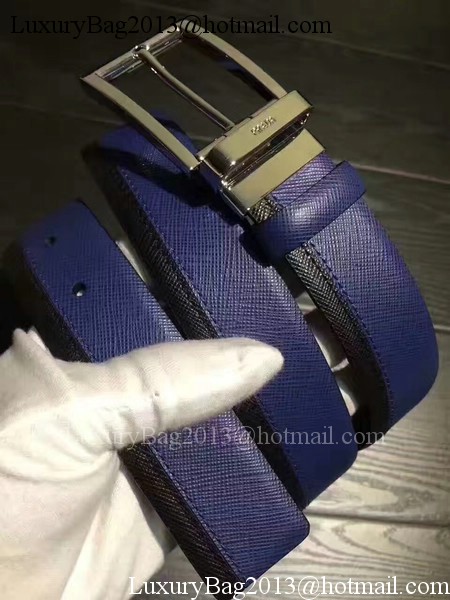 Prada Leather Belt PD0806 Blue