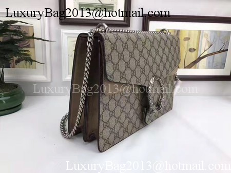 Gucci Dionysus GG Supreme Canvas Shoulder Bag 403348 Khaki