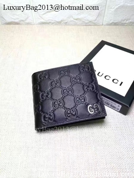 Gucci Guccissima Leather Wallet 473922 Black