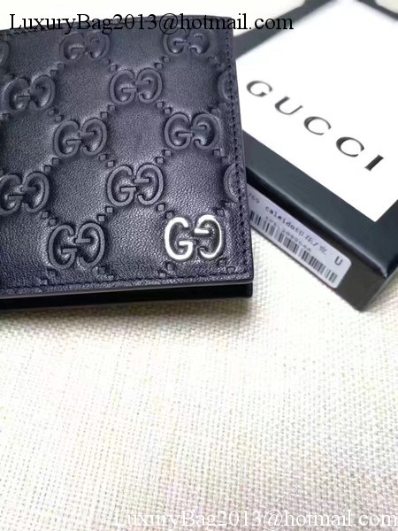 Gucci Guccissima Leather Wallet 473922 Black