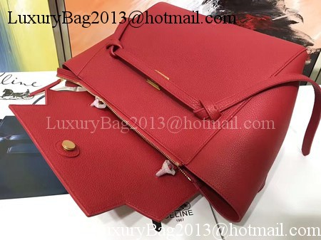 Celine Belt Bag Original Litchi Leather C3349 Red