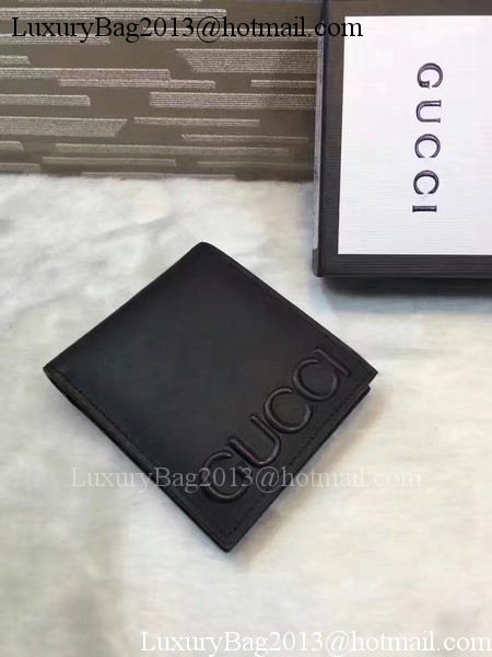 Gucci Calfskin Leather Bi-fold Wallet 428787 Black