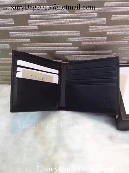 Gucci Calfskin Leather Bi-fold Wallet 428787 Black