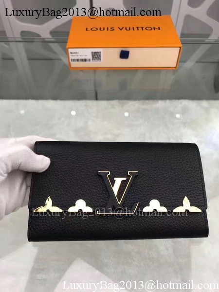 Louis Vuitton CRUISE 2017 CAPUCINES WALLET M64551 Black