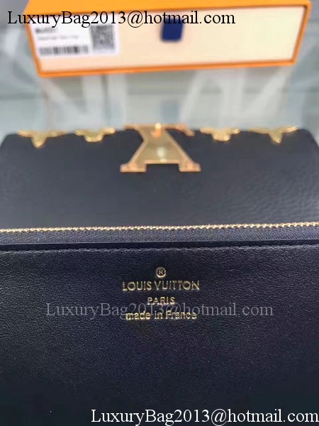 Louis Vuitton CRUISE 2017 CAPUCINES WALLET M64551 Black