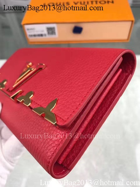 Louis Vuitton CRUISE 2017 CAPUCINES WALLET M64551 Red