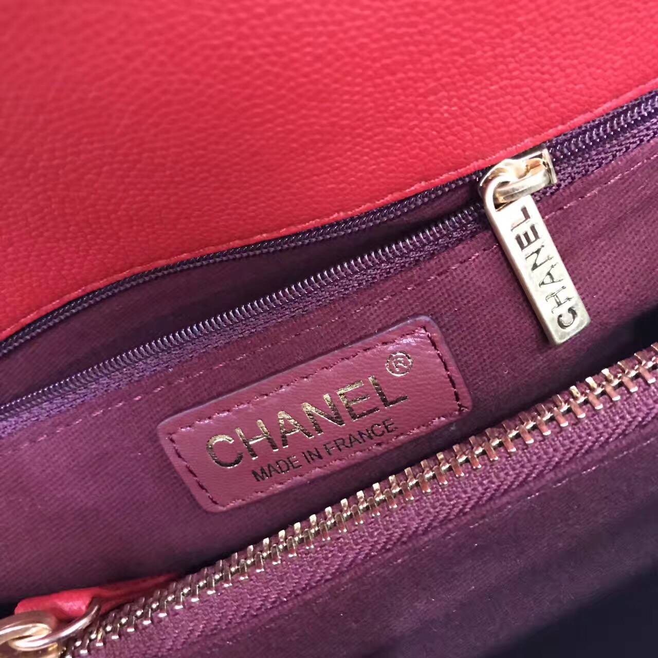 Chanel Original Leather Tote Bag 95478 Red